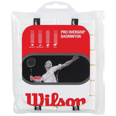 Wilson Pro Overgrip Badminton (Pack of 12) - White