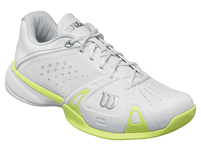 Wilson Womens Rush Pro Hard Court Tennis Shoes - White/Cyber Green - main image