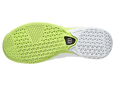 Wilson Womens Rush Pro Hard Court Tennis Shoes - White/Cyber Green - main image