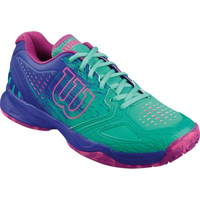 Wilson Womens Kaos Comp All Court Tennis Shoes - Aquagreen/Pink - main image