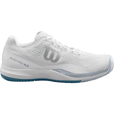Wilson Mens Rush Pro 3 Tennis Shoes - White/Pearl Blue/Bluestone - main image