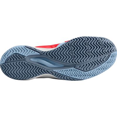 Wilson Womens Rush Pro 3 Tennis Shoes - Fiery Coral/White/Blue - main image