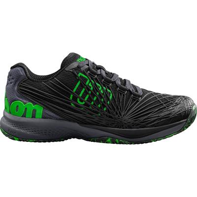 Wilson Mens Kaos 2 Clay Tennis Shoes - Black/Ebony/Green Gecko - main image