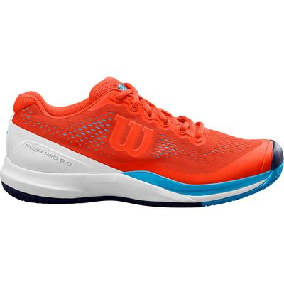 Wilson Mens Rush Pro 3.0 Tennis Shoes - Tangerina/Blue - main image