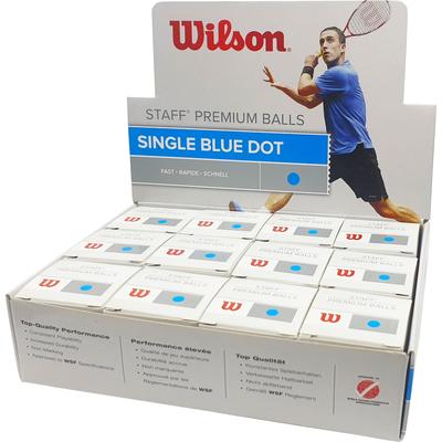 Wilson Staff Single Blue Dot Squash Balls - Box of 12 - main image