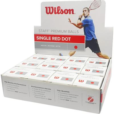 Wilson Staff Single Red Dot Squash Balls - Box of 12 - main image