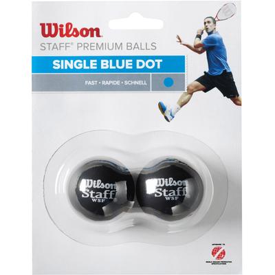 Wilson Staff Single Blue Dot Squash Balls - Pack of 2