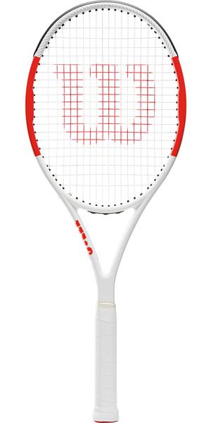 Wilson Six.One 95 Team Tennis Racket - White/Red - main image