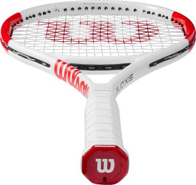 Wilson Six.One 95 Tennis Racket - White/Red - main image