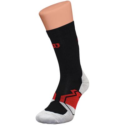 Wilson Mens Professional Crew Tennis Socks (1 Pair) - Black/Red - main image