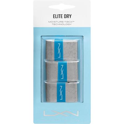 Luxilon Elite Dry Overgrips (Pack of 3) - Grey