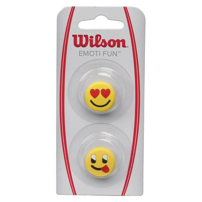 Wilson Emoti Fun Vibration Dampeners (Pack of 2) - Heart Eyes/Smiley Face