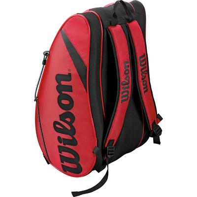 Wilson Rak Pak 6 Racket Padel Tennis Bag - Red/Black