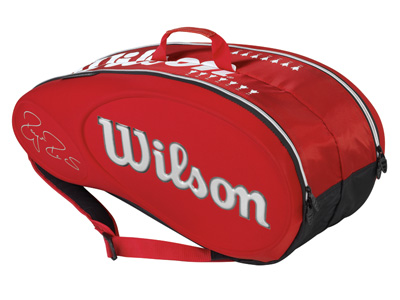 Wilson Federer Moulded Tour 9 Pack Bag - Red/White (Thermoguard) - main image