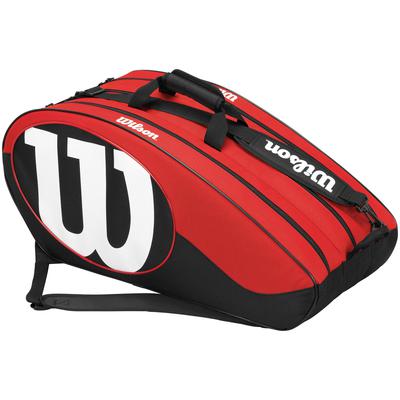 Wilson Match II 12 Pack Bag - Black/Red