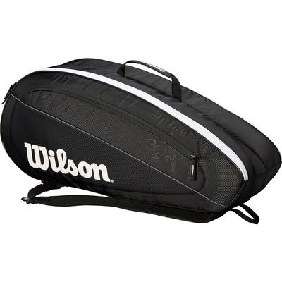 Wilson Federer Team 6 Racket Bag - Black/White