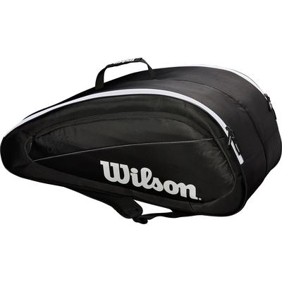 Wilson Federer Team 12 Racket Bag - Black/White