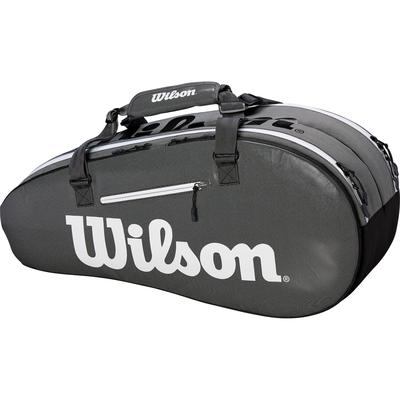 Wilson Super Tour 6 Racket Bag - Black/Grey - main image