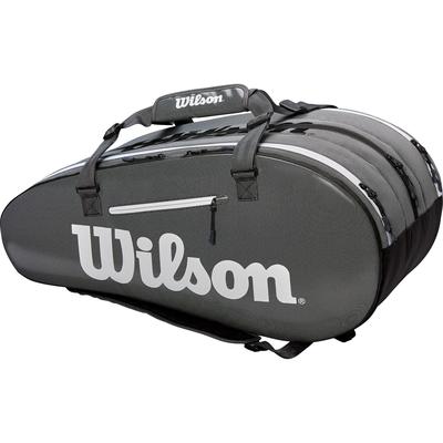 Wilson Super Tour 15 Racket Bag - Black/Grey