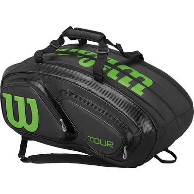 Wilson Tour V 15 Pack Bag - Black/Lime