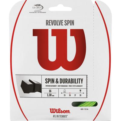 Wilson Revolve Twist Tennis String | 17 Gauge Grey - Enhanced Spin & Control For Aggressive Players