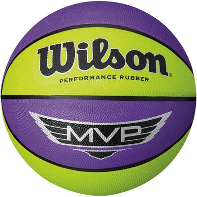 Wilson MVP 295 Basketball - Purple/Lime