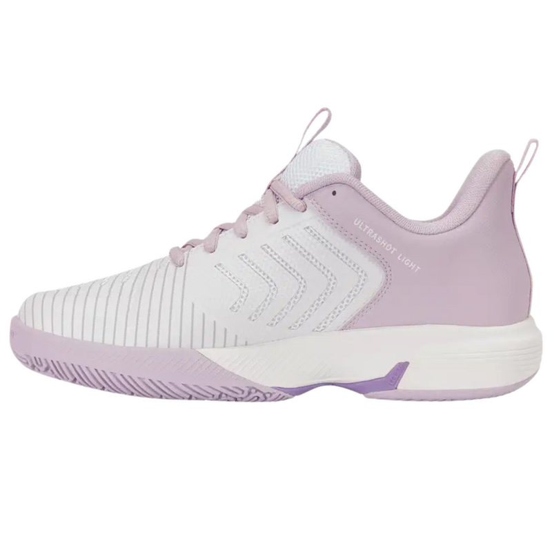 K-Swiss Women Ultrashot Light Padel Shoes - White/Orchid Hush/Purple Rose - main image