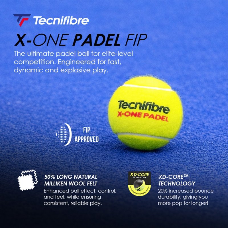 Tecnifibre X-One Padel Balls (3 Ball Can) - main image