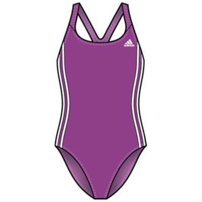 Adidas Girls Authentic One-Piece Swimsuit with Infinitex - Pink/White