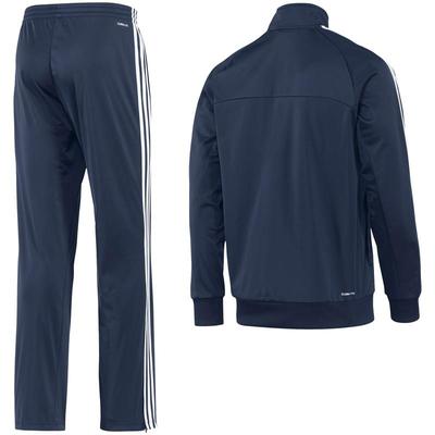 Adidas Mens Essential 3 Stripe Tracksuit - Collegiate Navy/White - main image