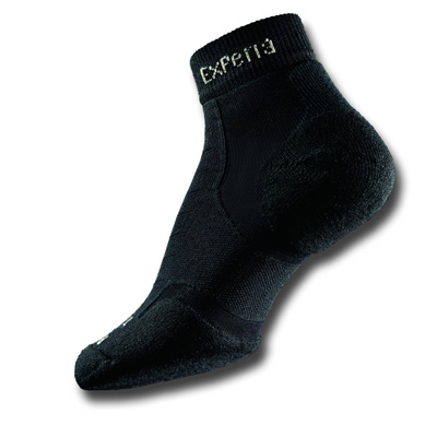 Thorlo Experia Mini Crew Socks (1 Pair) - Black - main image