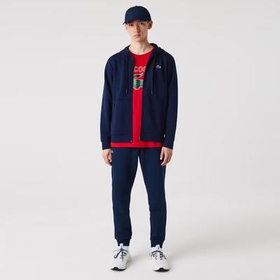 Lacoste Mens Mesh Panel Sweatpants - Navy Blue - main image