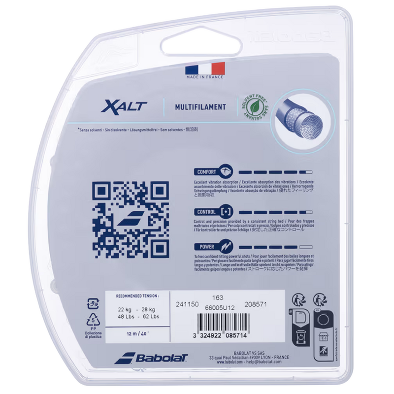 Babolat Xalt Tennis String Set - Spiral White - main image