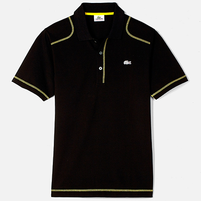 Lacoste Mens Casual Sport Plain Polo - Black/Primula  - main image