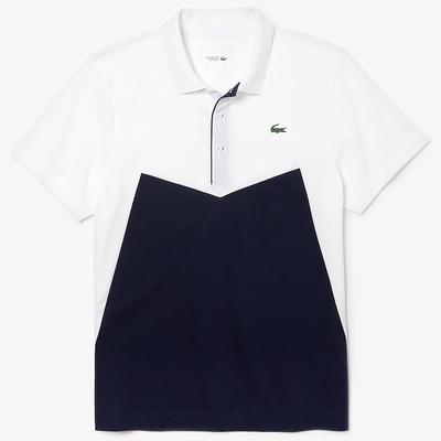 Lacoste Mens Colourblock Polo - White/Navy Blue - main image