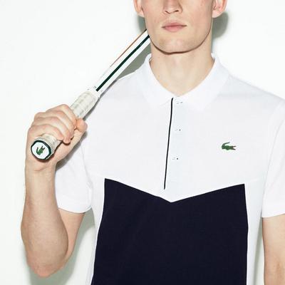 Lacoste Mens Colourblock Polo - White/Navy Blue - main image