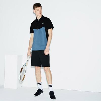 Lacoste Mens Colourblock Polo - Black/Blue - main image