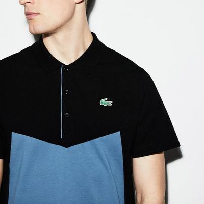 Lacoste Mens Colourblock Polo - Black/Blue - main image