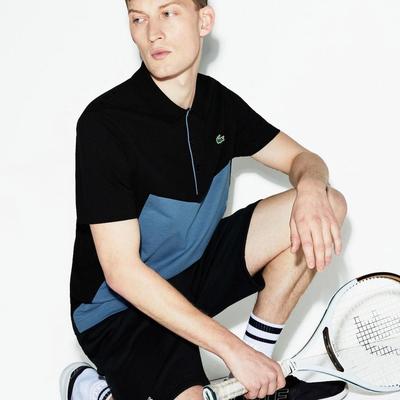 Lacoste Mens Colourblock Polo - Black/Blue - main image