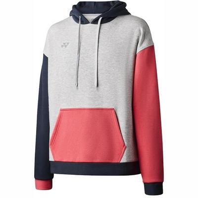 Yonex Unisex YHD123EX Hoodie - Gun Metal/Cerise - main image