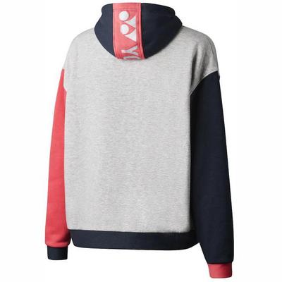 Yonex Unisex YHD123EX Hoodie - Gun Metal/Cerise - main image