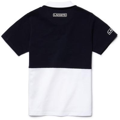 Lacoste Sport Boys Colour Block Polo - White/Navy - main image