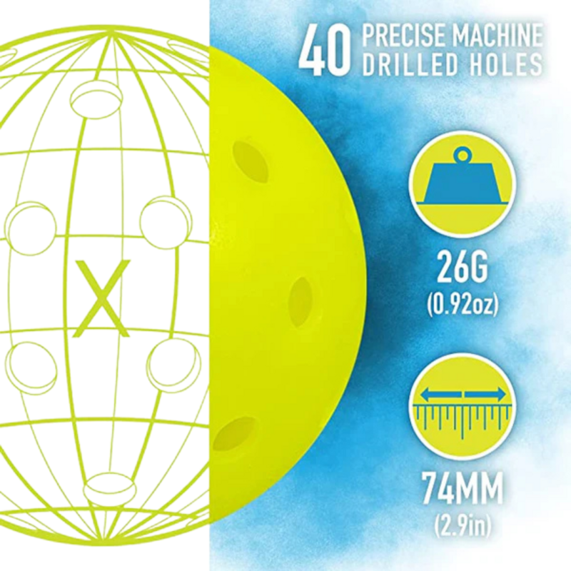 Franklin X-40 Outdoor Pickleball Balls (6 Pack) - main image