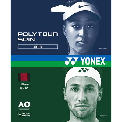 Yonex PolyTour Spin G Tennis String Set - Dark Red - main image