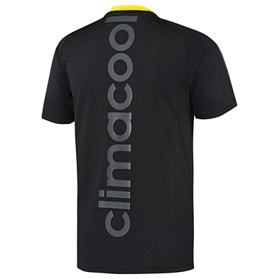 Adidas Mens Clima 365 Cool Tee - Black/Dark-Onix/Vivid-Yellow - main image