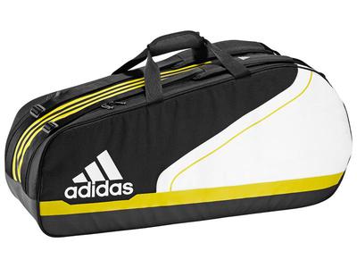 Adidas 6 Racket Bag - White/Black/Yellow