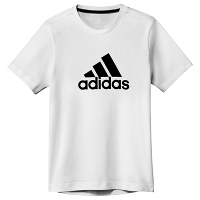 Adidas Boys Essential Logo Tee - White/Black - main image
