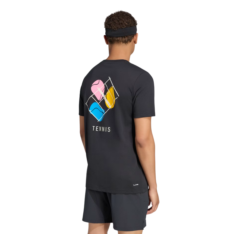 Adidas Mens Tennis US Category Graphic T-Shirt - Black - main image