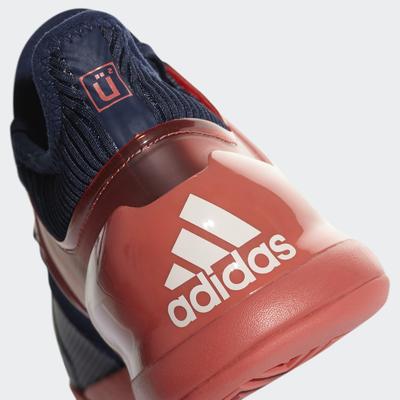 Adidas Mens Adizero Ubersonic 2.0 Tennis Shoes - Navy Blue/Red - main image