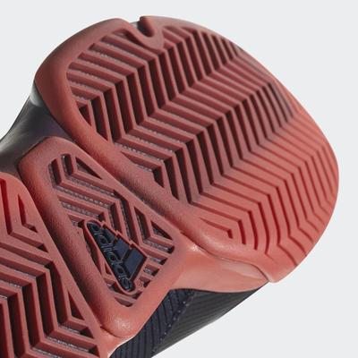 Adidas Mens Adizero Ubersonic 2.0 Tennis Shoes - Navy Blue/Red - main image